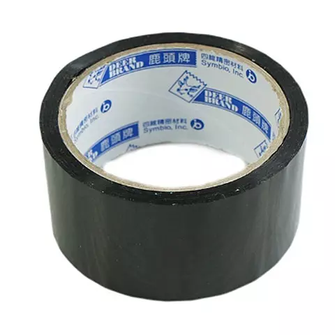 鹿頭牌 OPP彩色膠帶48mm*40M 黑