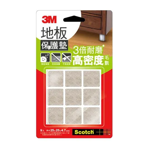 3M 25/38mm 地板保護墊  米色-方型-25mm