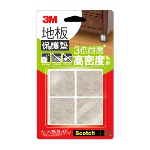 3M 25/38mm 地板保護墊  米色-方型-38mm